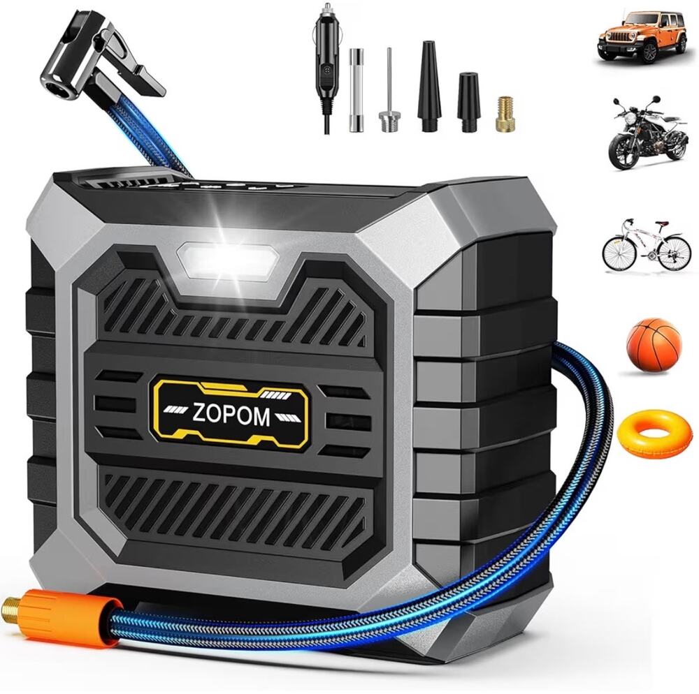 Portable 12V Tire Inflator & Air Compressor